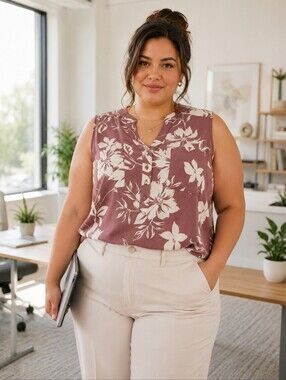 Torrid Harper Washable Gauze Sleeveless Pullover Blouse in Emma floral - Size 3